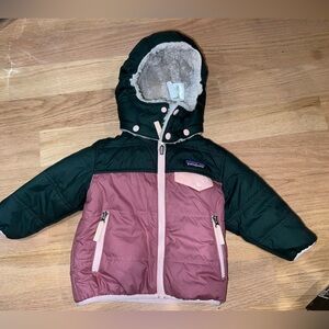 Patagonia Cream Fleece reversible Jacket 6-12 months